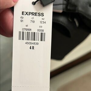 Express Highwasted Black Coated Skinny Jeans